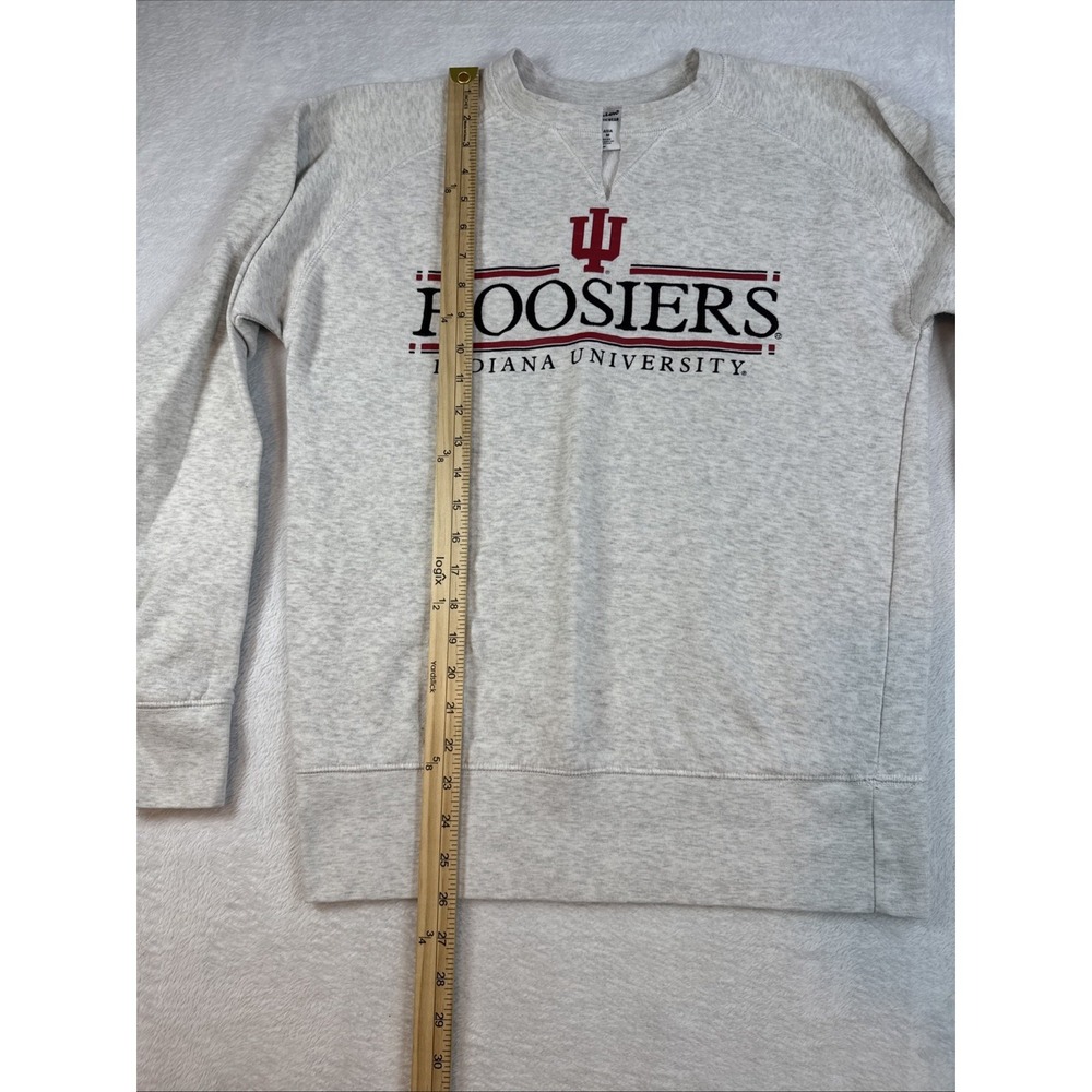 Indiana Hoosiers Vtg Crewneck Sweatshirt Gray Unisex Small Pullover Long Sleeve - Picture 5 of 7